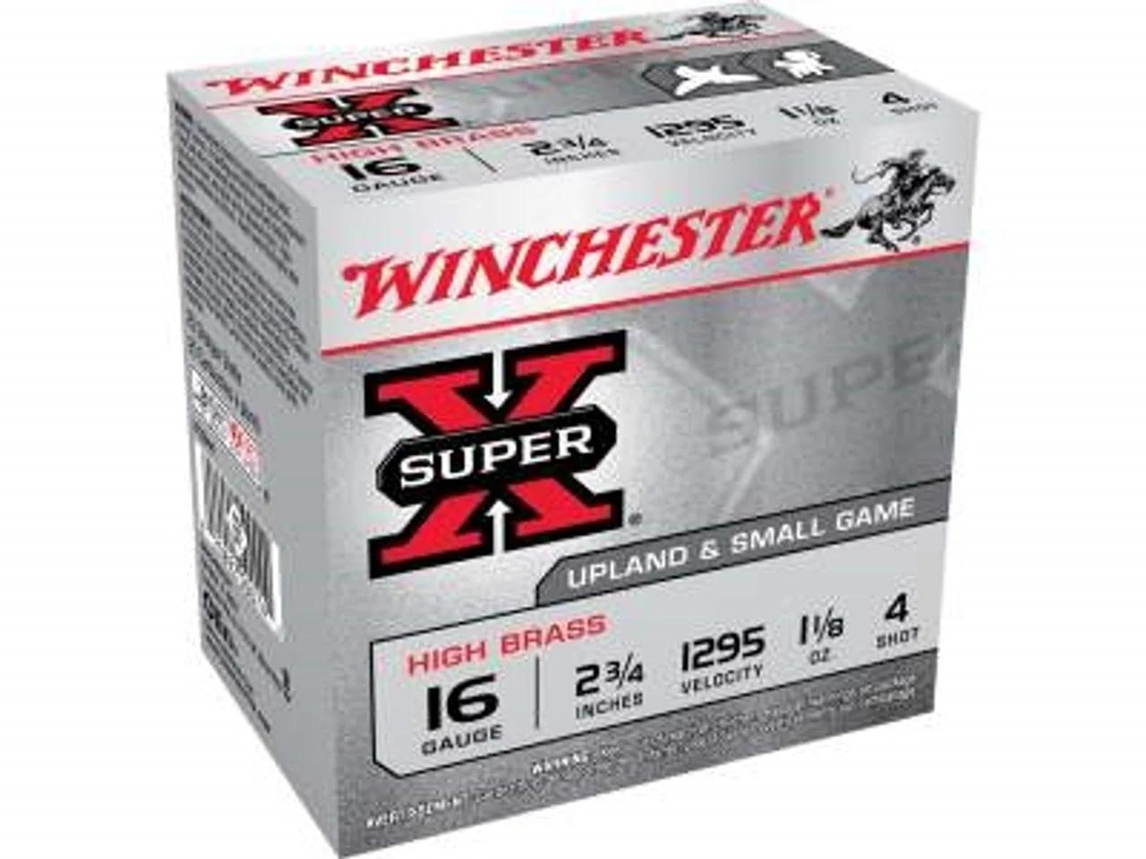 WINCHESTER SUPER X HEAVY GAME HB 16G 23/4 11/8 #4 25RD BX 250RD CASE