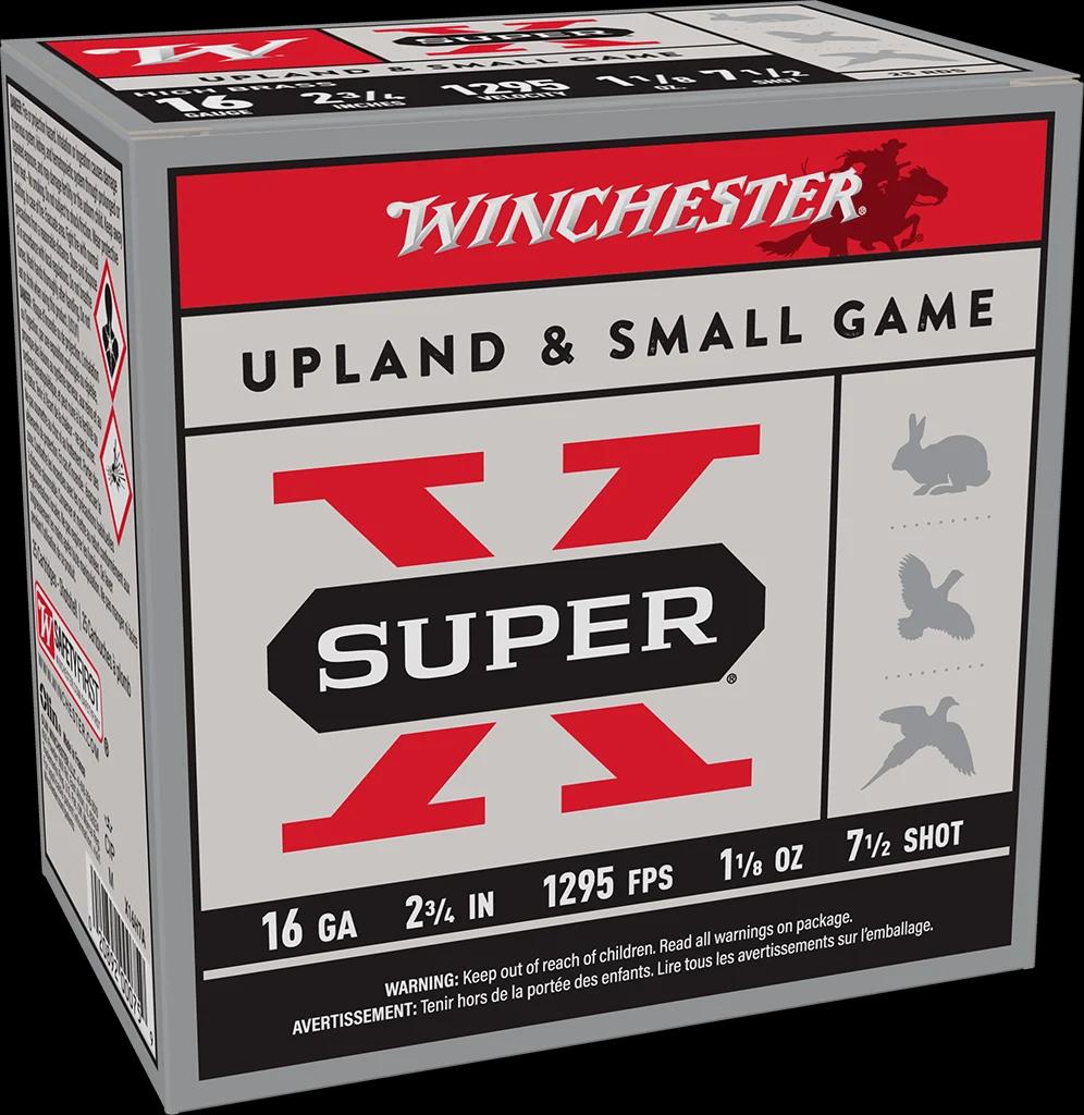 WINCHESTER SUPER X UPLAND 16 GA 2-3/4" #7.5  HB 1-1/8 OZ 25 RD/BX 10 BX/CS