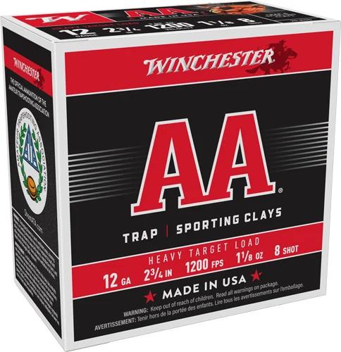 WINCHESTER AA 12GA 2.75" - 1-1/8OZ #8 1200FPS 250RD CASE