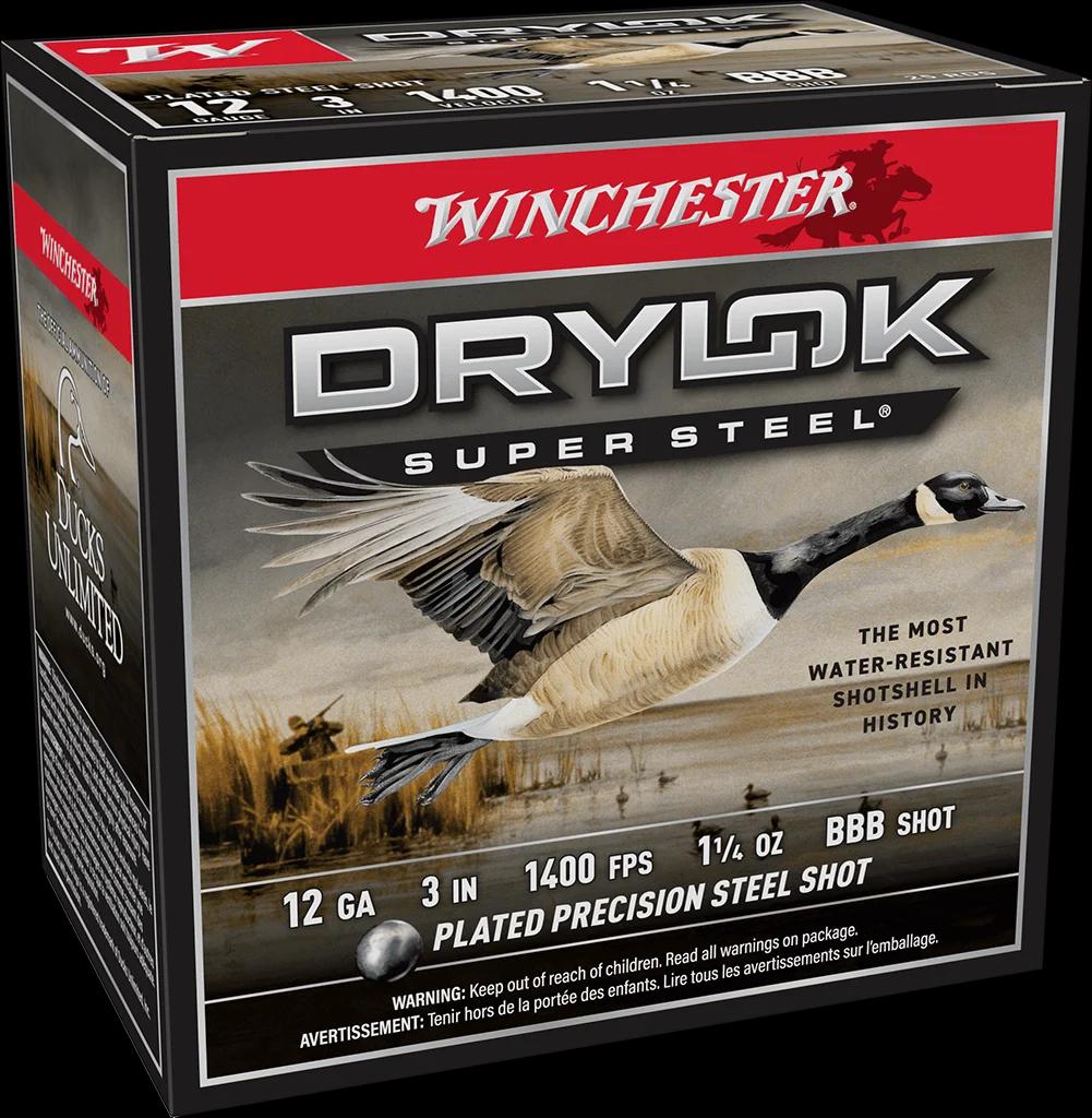 WINCHESTER DRYLOK SUPER STEEL 12 GA 3" BBB  1-1/4 OZ 25 RD/BX 10 BX/CS