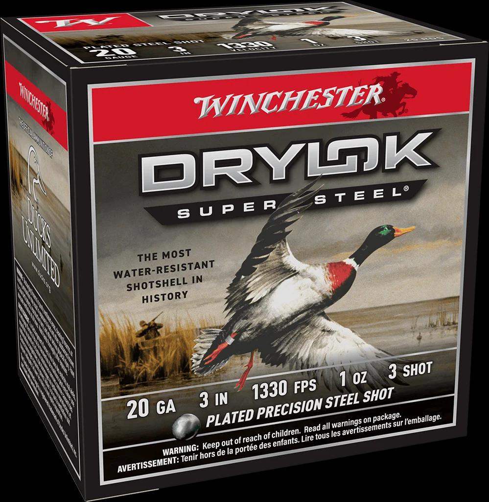 WINCHESTER DRYLOK STEEL 20G 3" 1OZ #3 SHT 25RD BX 250RD CASE