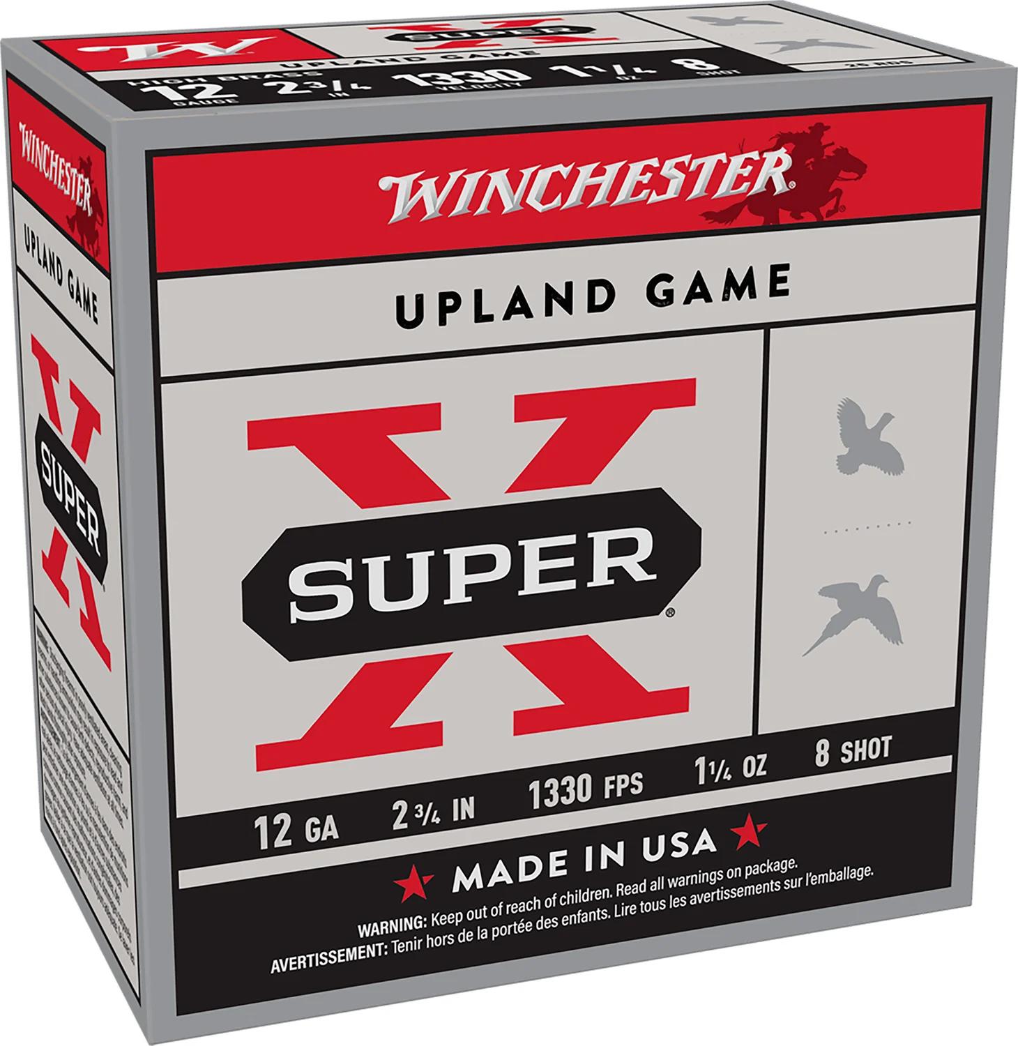 Winchester Ammo X128 Super X Heavy Game Load High Brass 12Gauge 2.75" 1 1/4oz 8Shot 25 Per Box/10 Case
