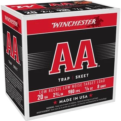 AA LOW RECOIL LOW NOISE 20 GAUGE 2-3/4'' 7/8OZ #8 SHOT 25/BOX