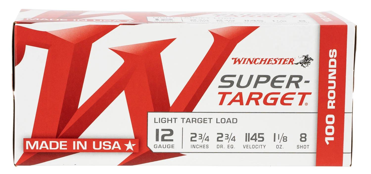 Winchester Ammo TRGT128VP Super-Target Light Target Value Pack 12 Gauge 2.75" 1 1/8oz 8 Shot 100/Box