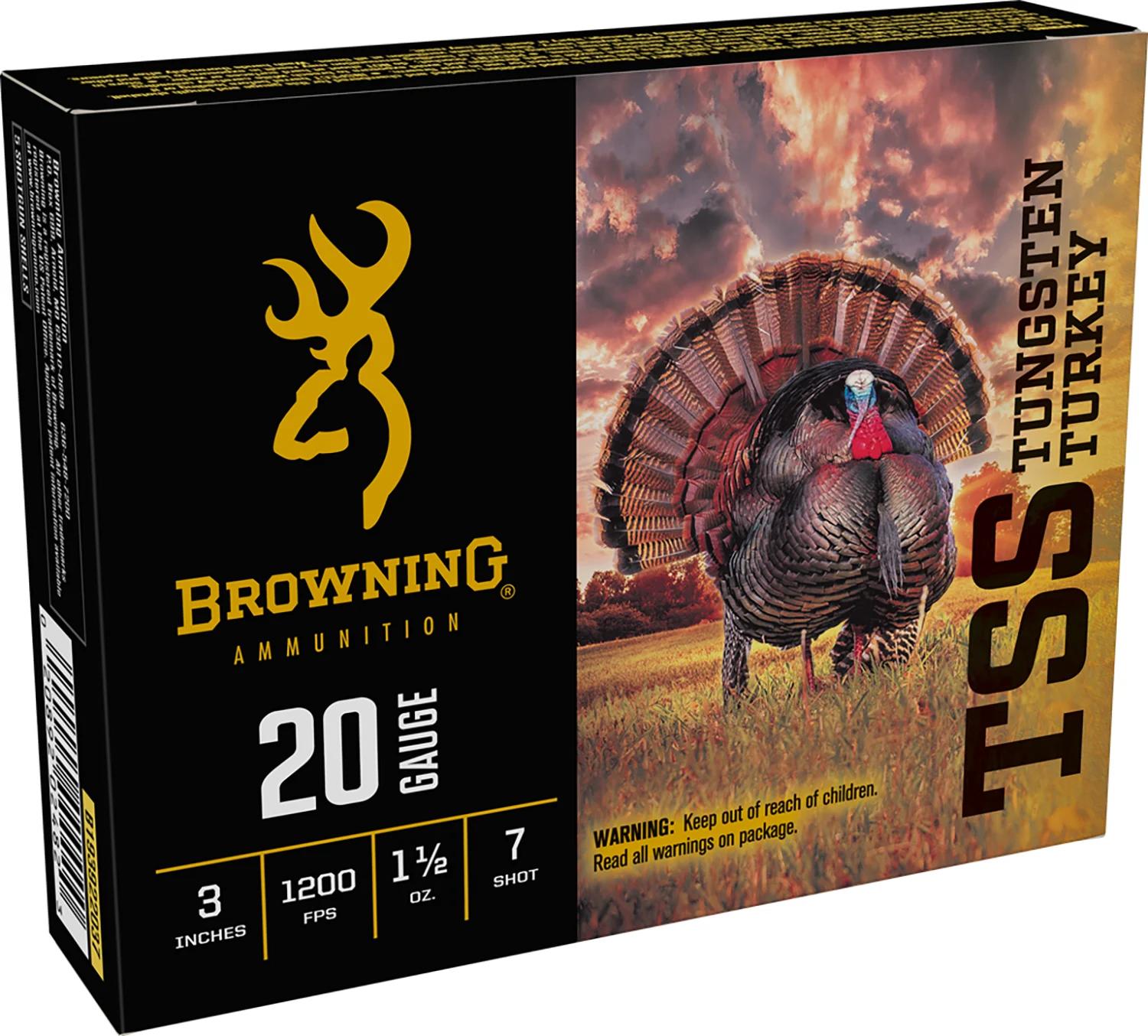 Browning Ammo B193922037 TSS Tungsten Turkey 20Gauge 3" 1 1/2oz Tungsten 7Shot 5 Per Box/10 Case