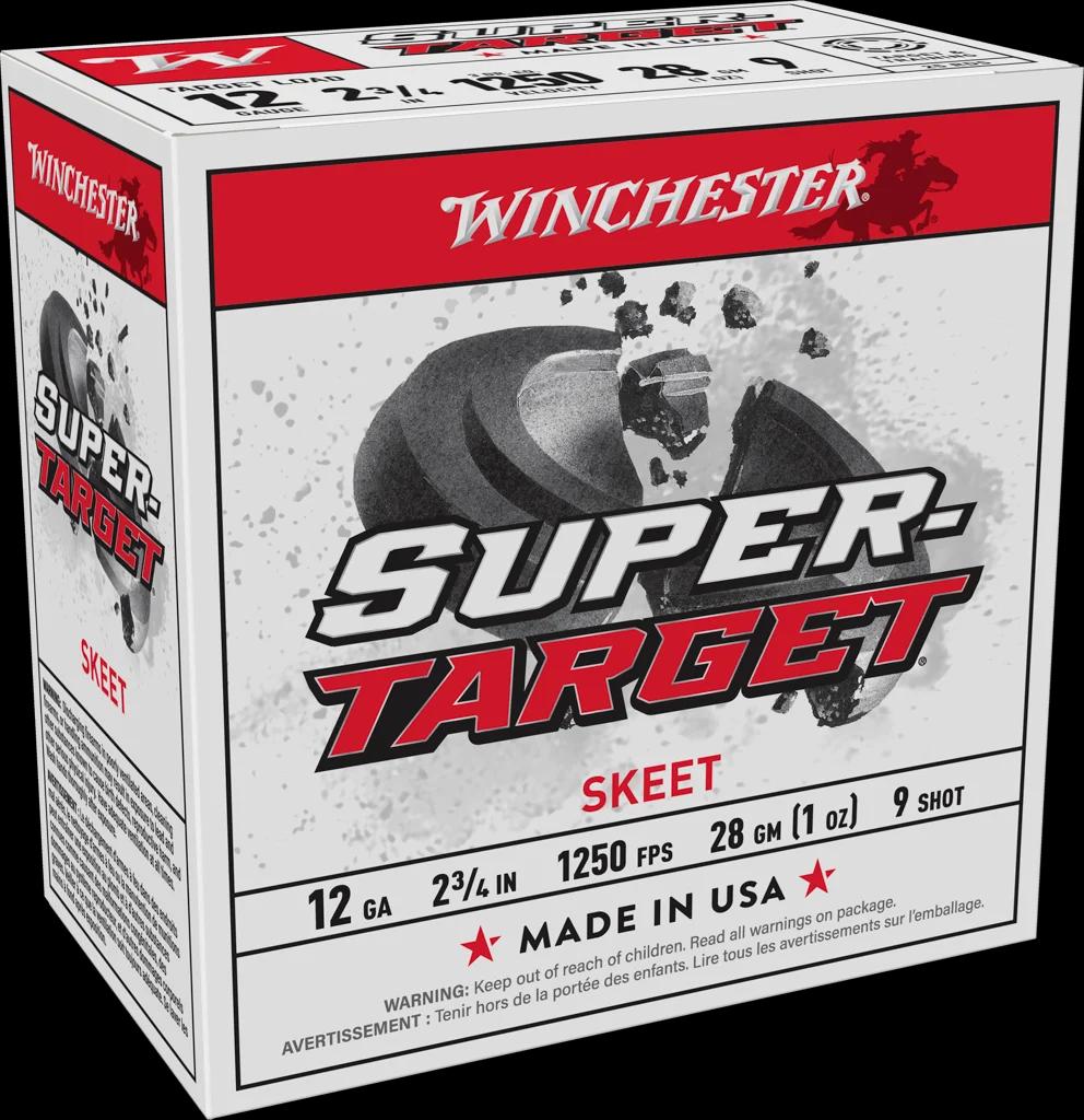 WINCHESTER SUPER TARGET 12GA 2-3/4" #9 1OZ 1250FPS 25RDS BX 250RD CASE