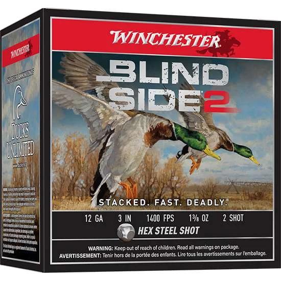 WINCHESTER BLIND SIDE 2 12G 3" #2 HEX 1-3/8OZ 25/250