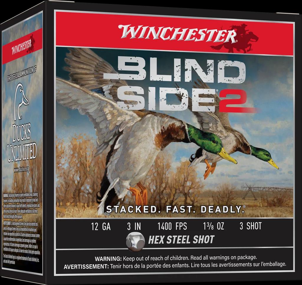 WINCHESTER BLIND SIDE 2 12G 3" #3 1-3/8OZ HV HEX 25RD BX