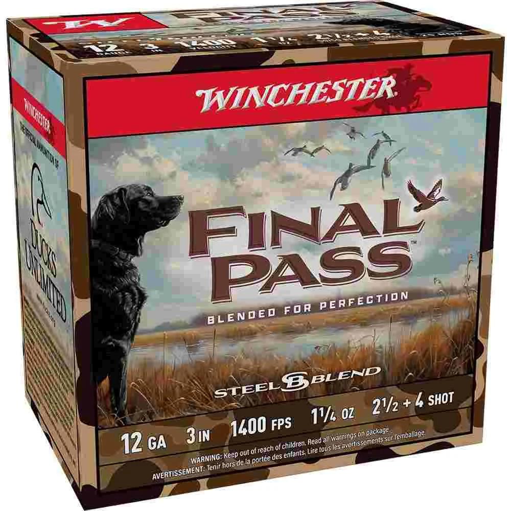 Winchester Final Pass Shotshells 12 ga 3" 1-1/4 oz 1400 fps 2.5 + 4 Shot 25/rds