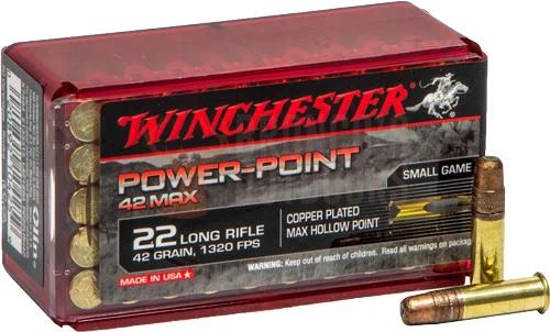 WINCHESTER POWER POINT MAX - 22LR 42GR 50RD 40BX/CS