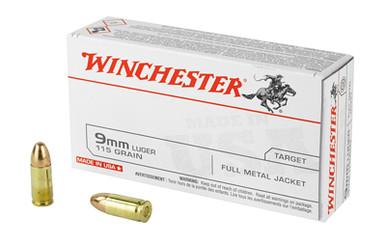 WINCHESTER USA 9MM 115GR FMJ 50/500