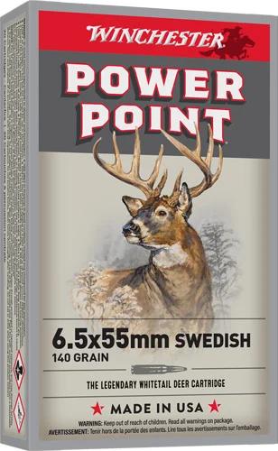 WINCHESTER 6.5X55 MAUSER - 140GR POWER POINT 20RD 10BX/CS