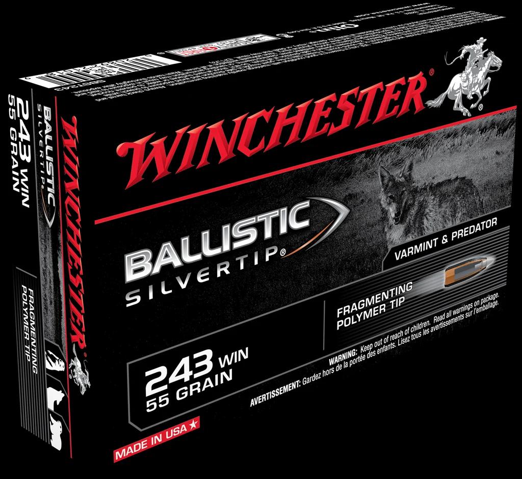 WINCHESTER BALLISTIC SILVERTIP 243WIN 55GR 20RD BX 200RD CASE