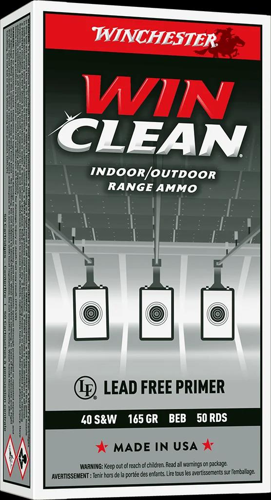 WINCHESTER 40 S&W SUPER-X TARGET WINCLEAN 165 GR 50 RD/BX 10 BX/CS