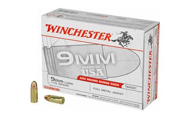 WINCHESTER USA 9MM 115GR FMJ 200/1000