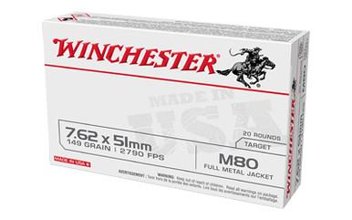 WINCHESTER 7.62X51 M80 149GR FMJ 20/500
