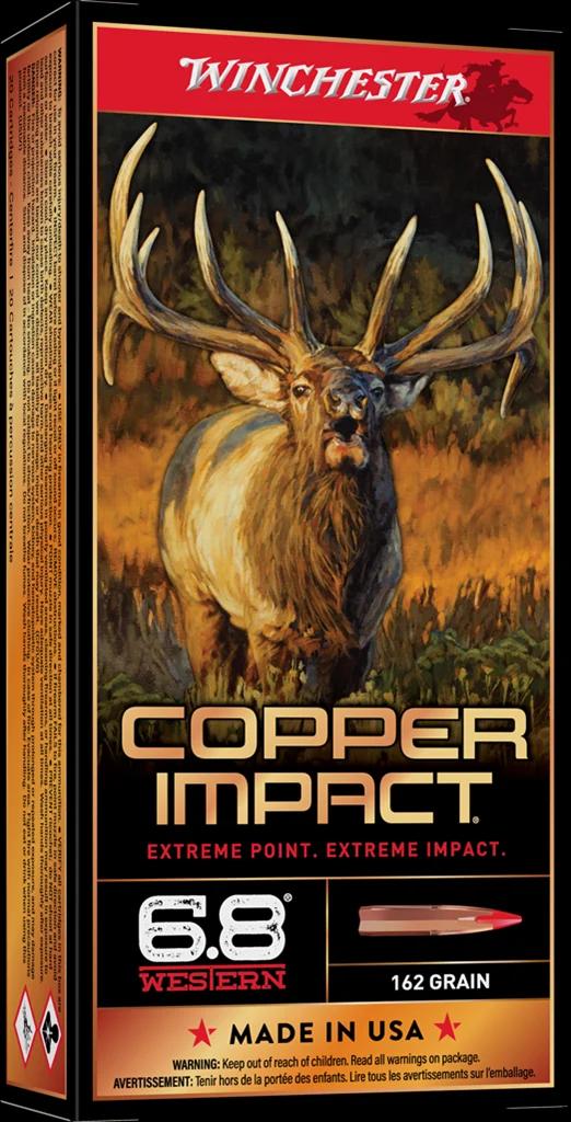 WINCHESTER COPPER IMPACT 6.8 WESTERN 162 GR LEAD FREE 20 RD/BX 10 BX/CS