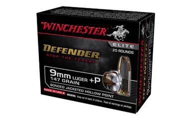 WINCHESTER DEFENDER 9MM 147GR JHP 20/200 S9MMPDB2