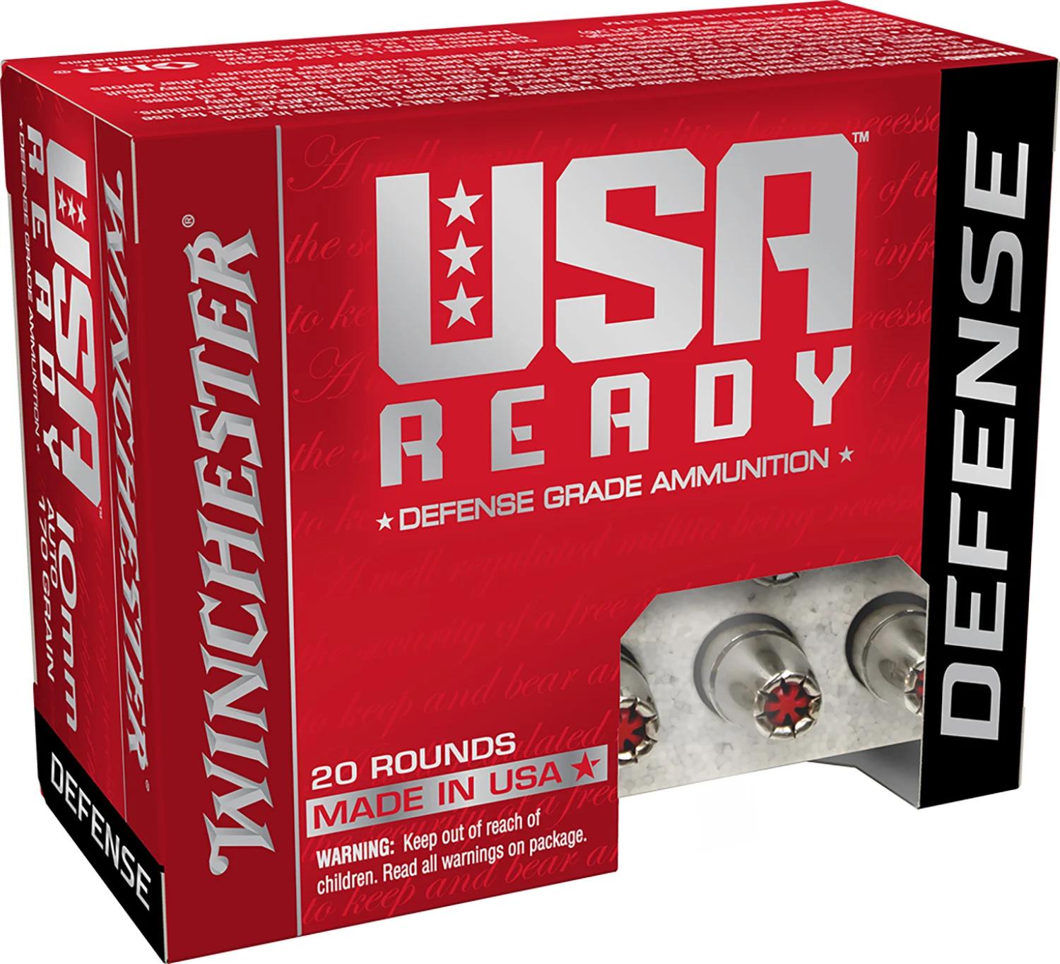 Winchester Ammo RED10HP USA Ready 10mmAuto 170gr Hex Vent Hollow Point 20 Per Box/10 Case