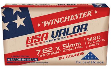 WINCHESTER USA VALOR 7.62X51 149GR 20/500