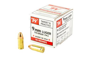 WINCHESTER USA 9MM LUGER 115GR FMJ 50/1000