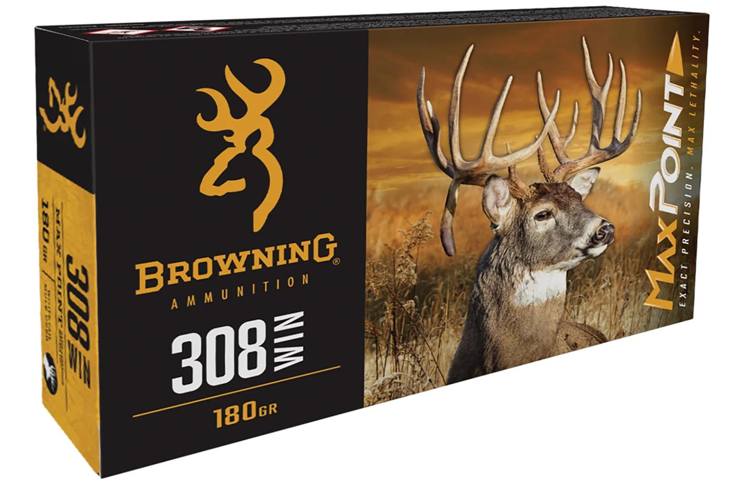 Browning Ammo B192103082 Max Point  308Win 168gr 20 Per Box/10 Case