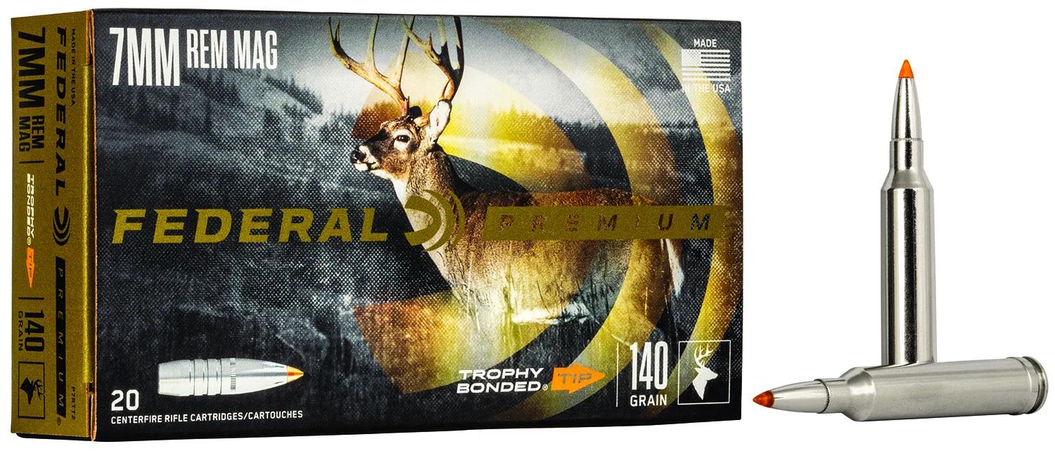 Federal P7RTT2 Premium  7mmRemMag 140gr Trophy Bonded Tip 20 Per Box/10 Case