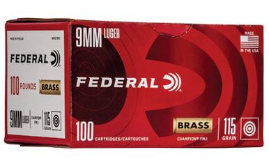 FEDERAL CHAMP 9MM 115GR FMJ 100/500