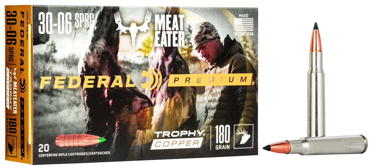 Federal P3006TC1 Premium  30-06Springfield 180gr Trophy Copper 20 Per Box/10 Case