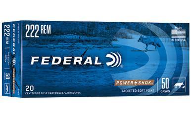 FEDERAL PWRSHK 222REM 50GR SP 20/200