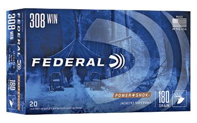 FEDERAL PWRSHK 308WN 180GR SP 20/200