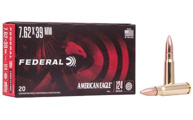 FEDERAL AM EAGLE 762X39 124GR FMJ 20/500