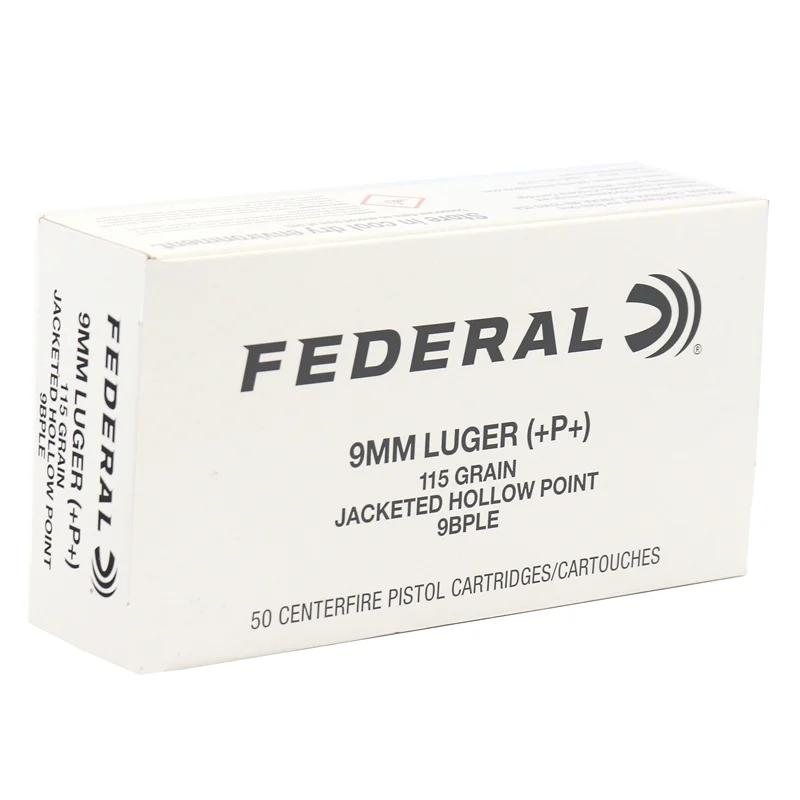 FEDERAL CLASSIC HI SHOK 9MM+P+ 115GR JHP 50RD BX 1000RD CASE