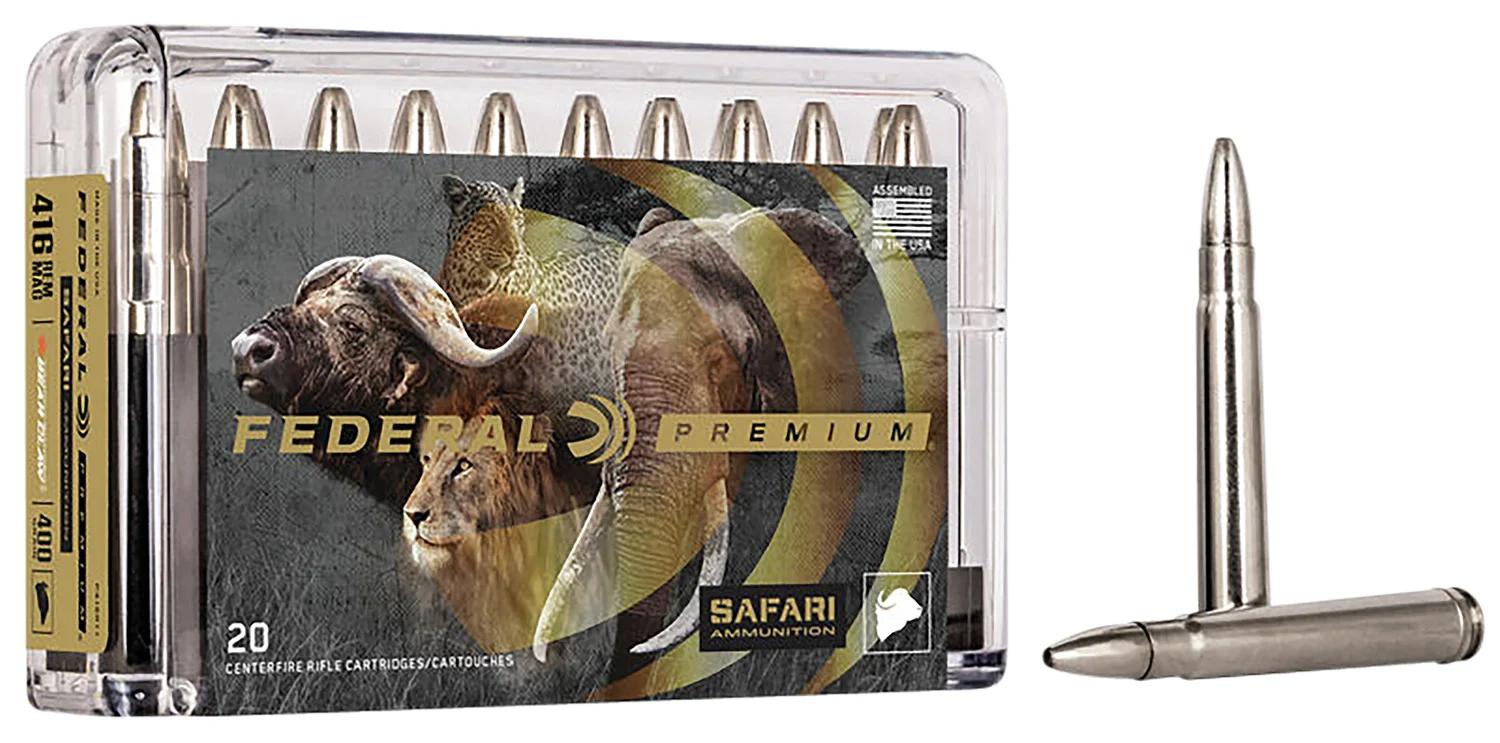 Federal P416RT1 Premium Safari Cape-Shok 416RemMag 400gr Trophy Bonded Bear Claw 20 Per Box/10 Case