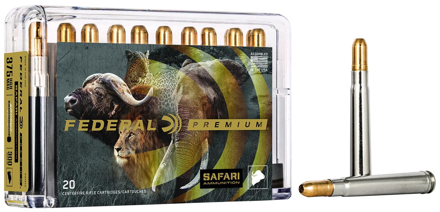 Federal P375T2 Premium Safari Cape-Shok 375H&HMag 300gr Trophy Bonded Sledgehammer Solid 20 Per Box/10 Case