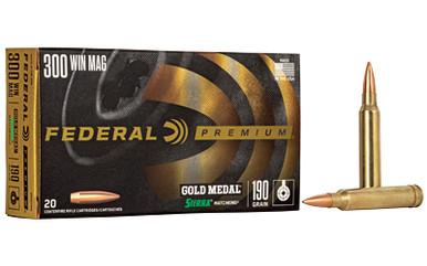 FEDERAL GOLD MDL 300WN 190GR BTHP 20/200