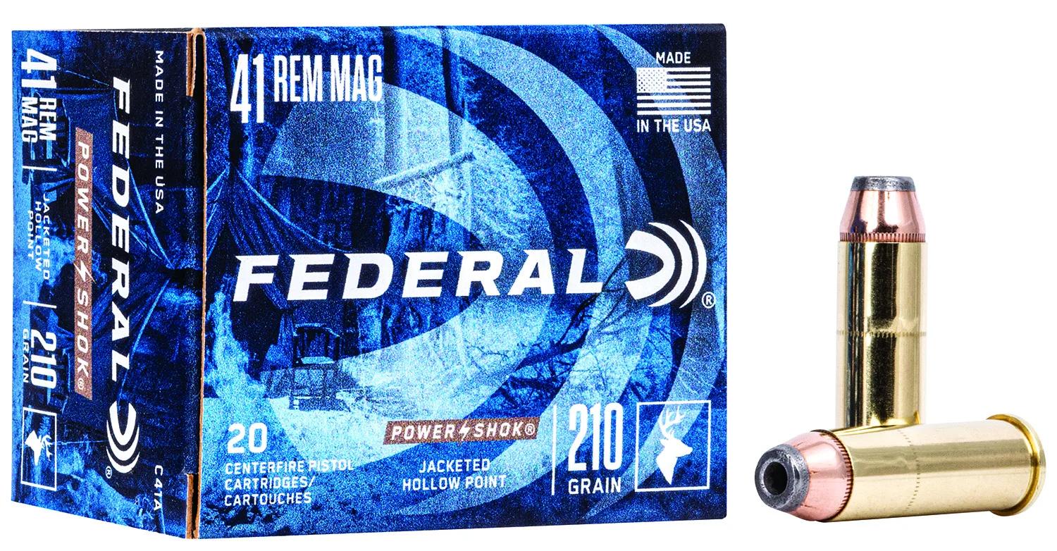 Federal C41A Power-Shok Handgun 41RemMag 210gr Jacketed Hollow Point 20 Per Box/25 Case