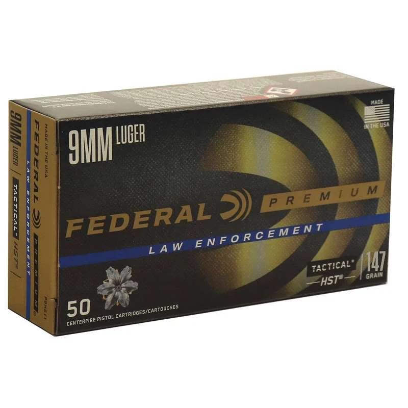 FEDERAL PREM 9MM 147GR HST JHP 50RD BX 1000RD CASE