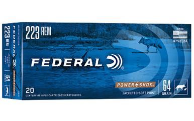 FEDERAL PWRSHK 223REM 64 GR SP 20/200
