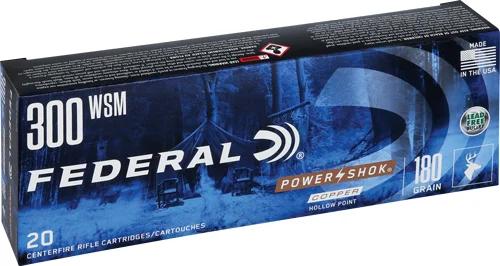FEDERAL POWER-SHOK 300 WSM - 180GR SP 20RD 10BX/CS
