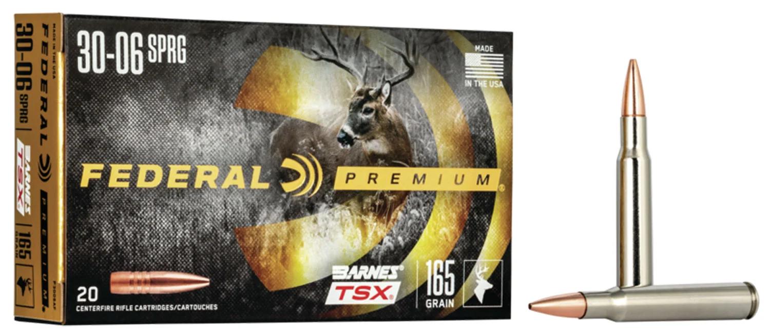Federal P3006AF Premium  30-06Springfield 165gr Barnes TSX 20 Per Box/10 Case