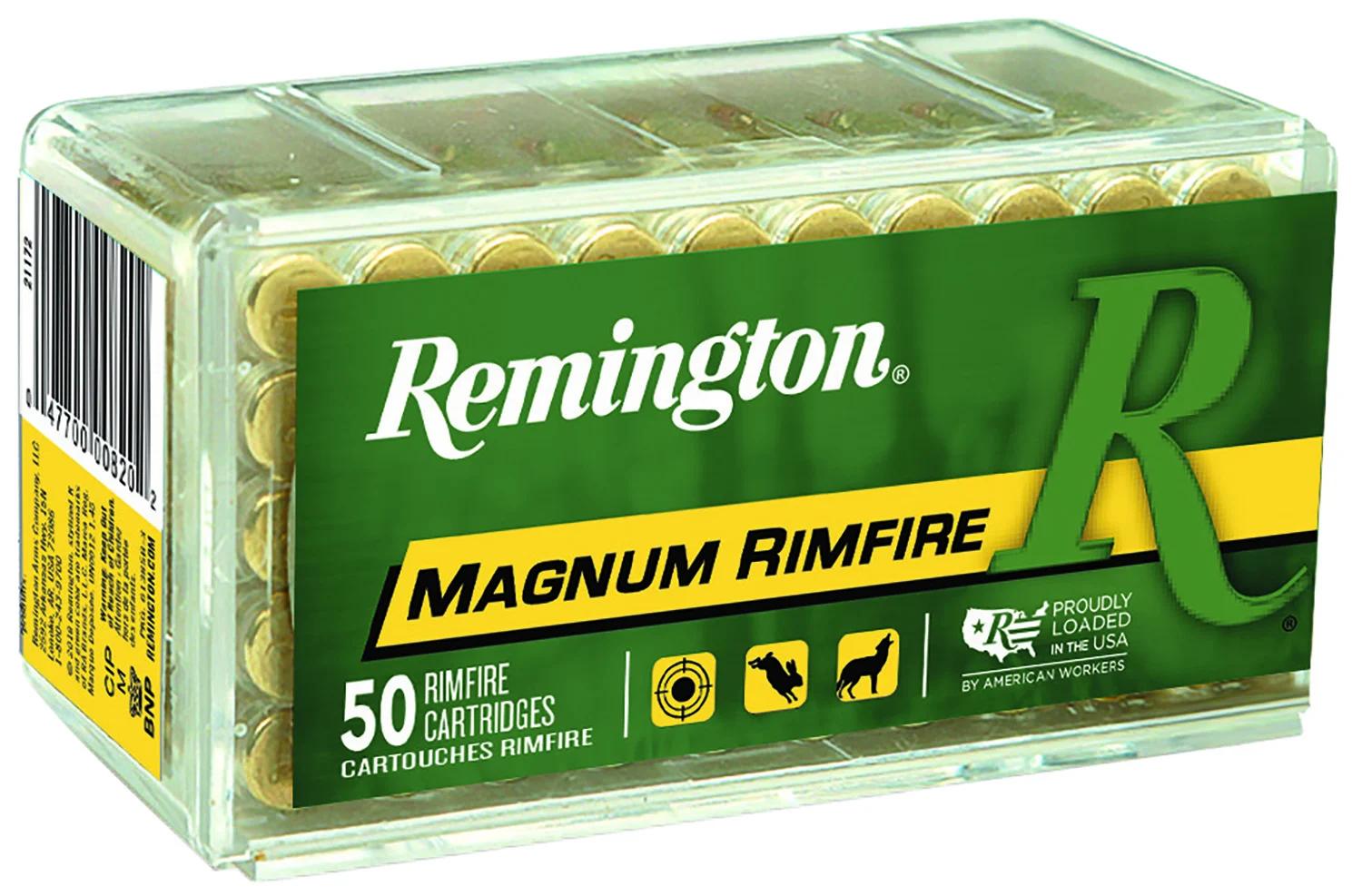 Remington Ammunition 21170 Magnum Rimfire  22WMR 40gr Jacketed Hollow Point 50 Per Box/40 Case