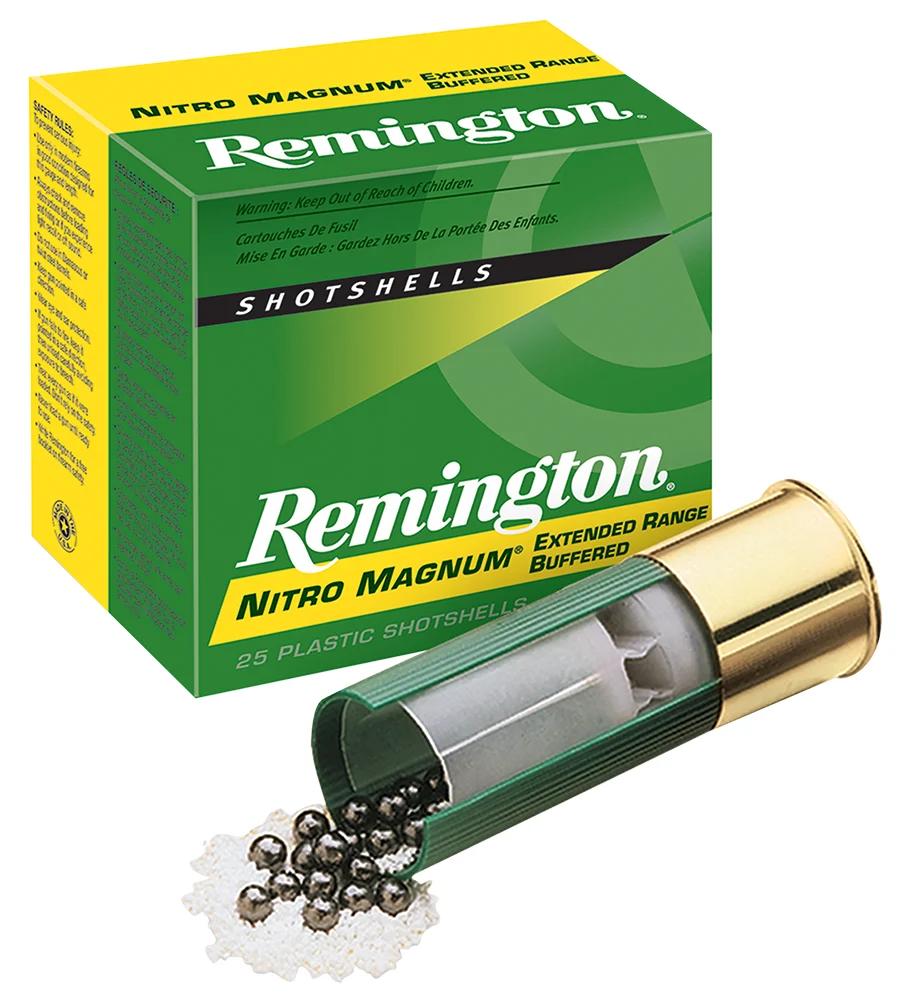 Remington Ammunition 20672 Nitro Magnum  20Gauge 3" 1 1/4oz 4Shot 25 Per Box/10 Case