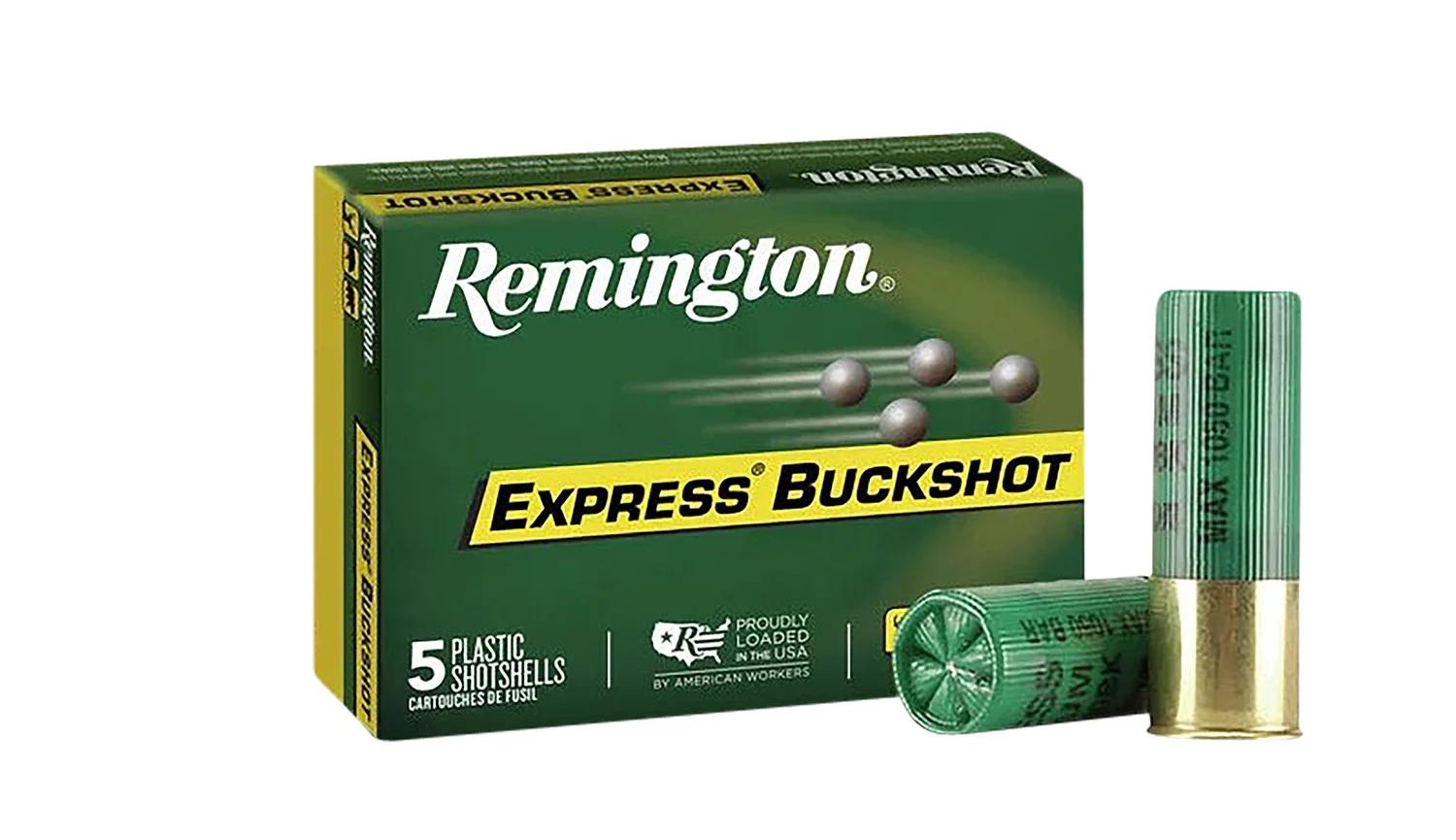 Remington Ammunition 20640 Express Buckshot 12Gauge 3" 4Buck Shot 5 Per Box/ 50 Case