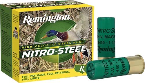REMINGTON NITRO-STEEL 12GA 3" - 1-1/4OZ #4 1450FPS 25RD 10BX/C