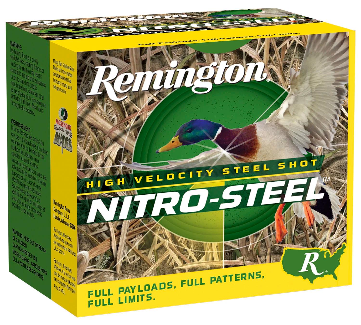 Remington Ammunition 20856 Nitro-Steel High Velocity 12Gauge 3" 1 3/8oz BBShot 25 Per Box/10 Case