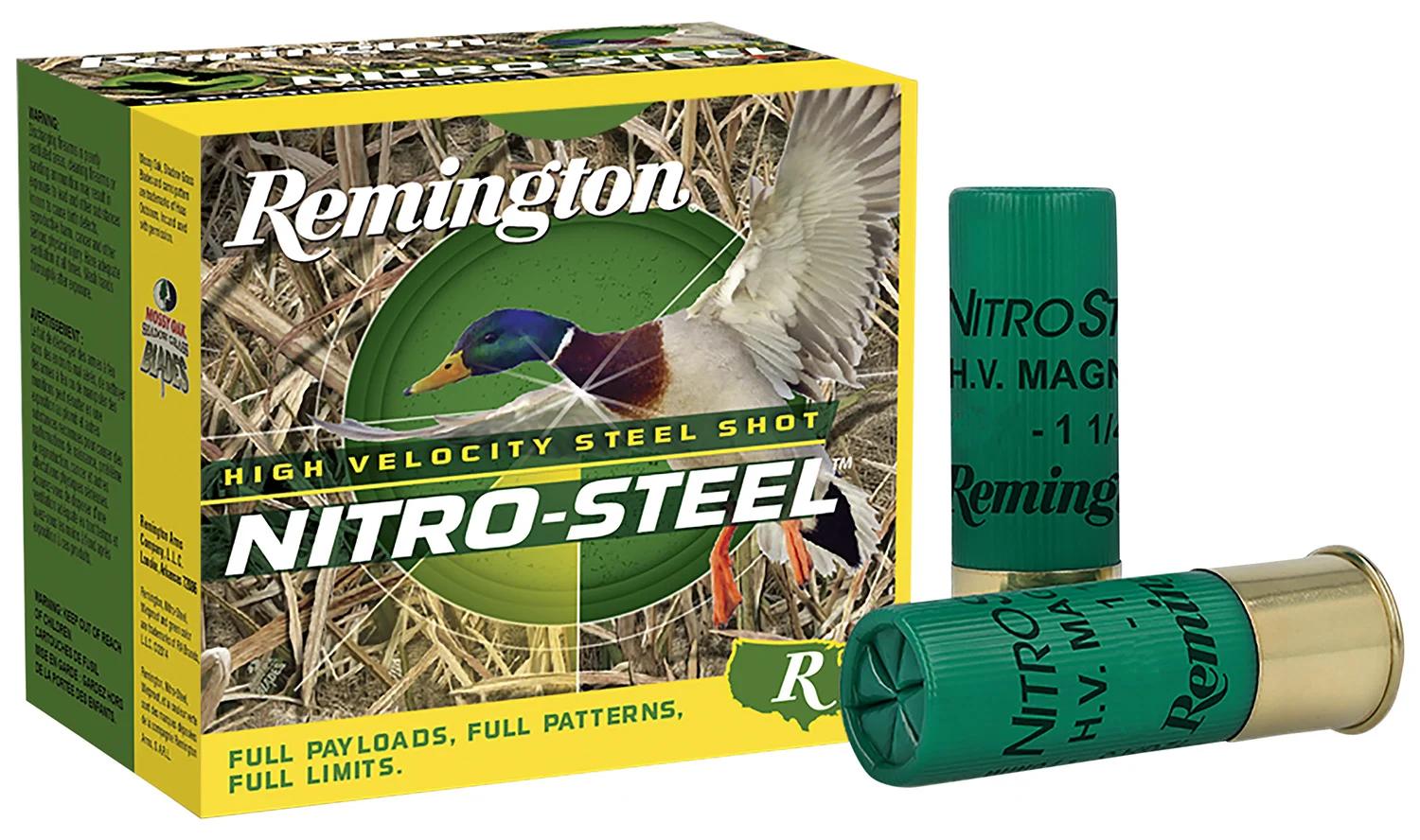 Remington Ammunition 20803 Nitro-Steel High Velocity 12Gauge 2.75" 1 1/8oz 4Shot 25 Per Box/10 Case