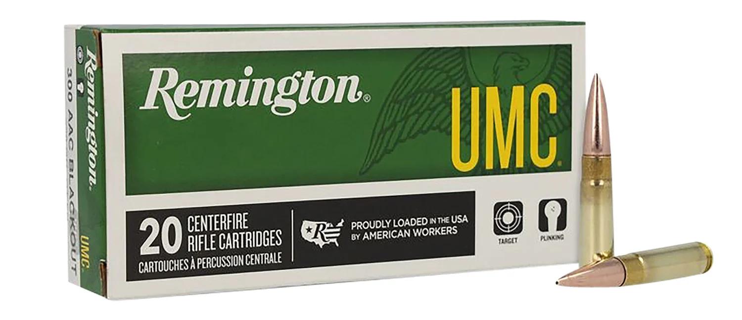 Remington Ammunition 26854 UMC  300Blackout 150gr Full Metal Jacket 20 Per Box/10 Case