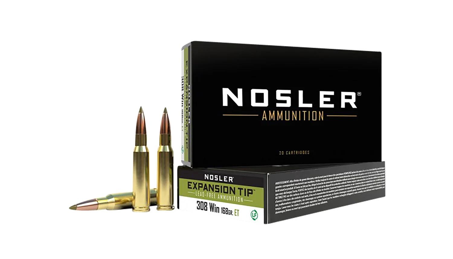 Nosler 40035 E-Tip  308Win 168gr E Tip Lead Free 20 Per Box/10 Case