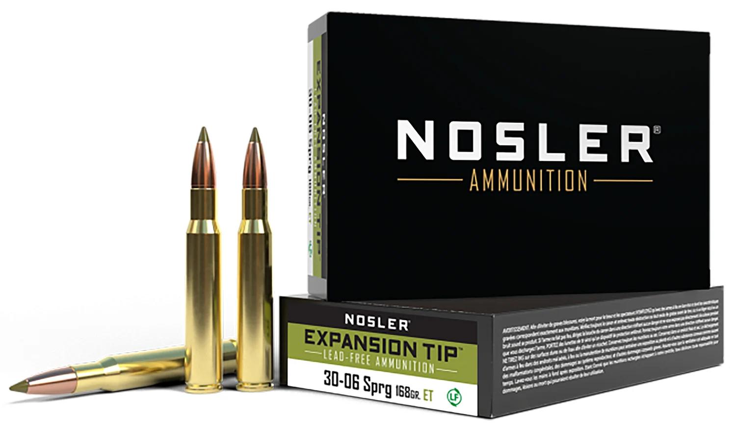 Nosler 40036 E-Tip  30-06Springfield 168gr E Tip Lead Free 20 Per Box/10 Case